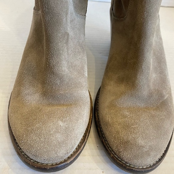AGL Boots Size 37 US Size 7 Tan Suede Leather Pull On Casual Classic - Picture 2 of 15
